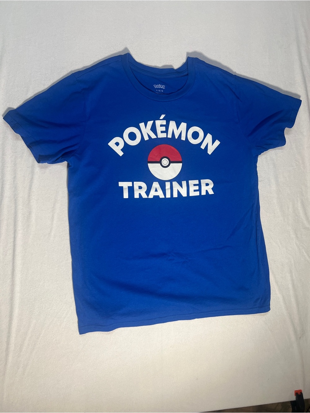 Pokémon Men's Large Blue Pokeball Trainer Graphic T-Shirt Mad Engine